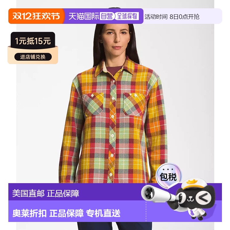 自营The North Face Valley斜纹NF0A5J6J990女式2XL多色格子衬衫A