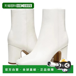 自营Sam Edelman Fawn Boots Women's White Leather Block Heel
