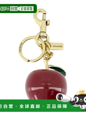香港直邮COACH 女士项链 CY399B4L38 CO 红色 SMALL APPLE BAG CH