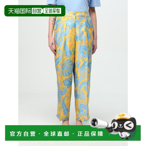 香港直邮ETRO 女士休闲裤 WREA003999SA1G6X0841 SS2025 蓝色