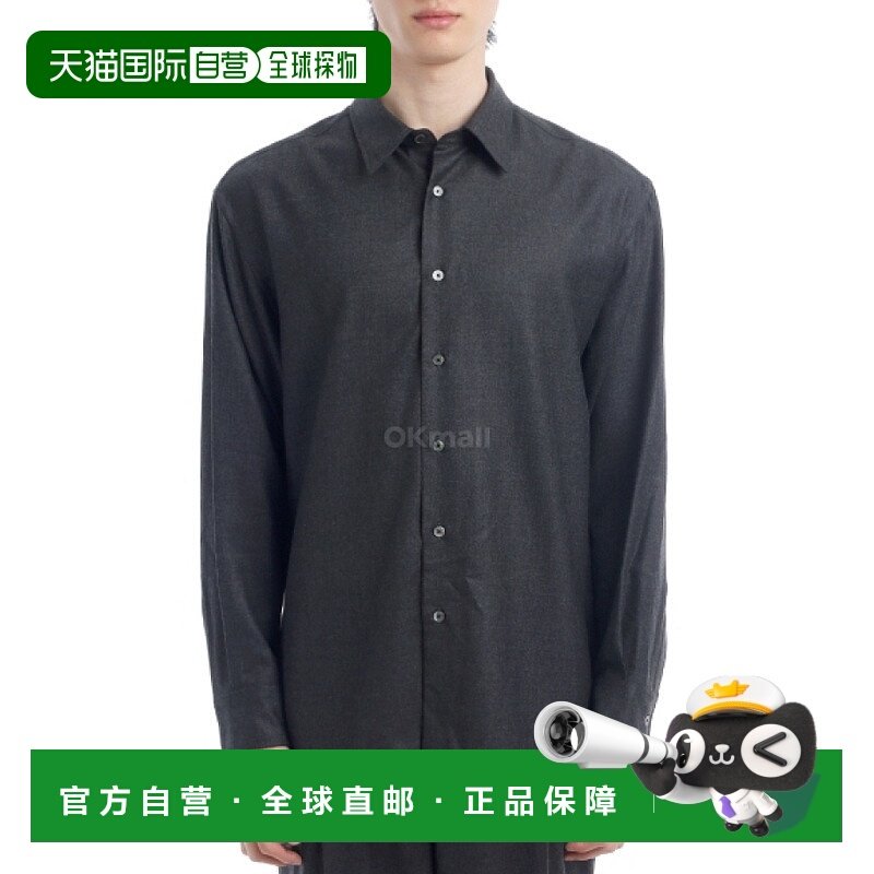 韩国直邮AURALEE 轻羊毛衬衫上衣 炭灰色 (A25AS01OS) 长袖衬衫