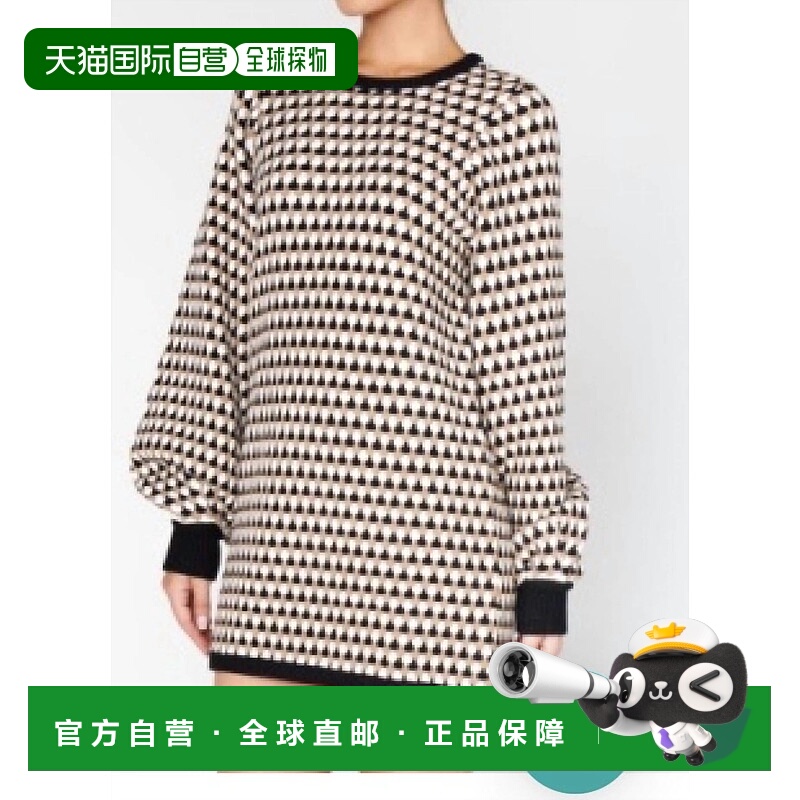 自营show me your mumuMarion Sweater Dress In Black Geo - bla