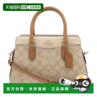 日本直邮Coach蔻驰女包女士手提袋签名款 CS553IMWQ4米色新款
