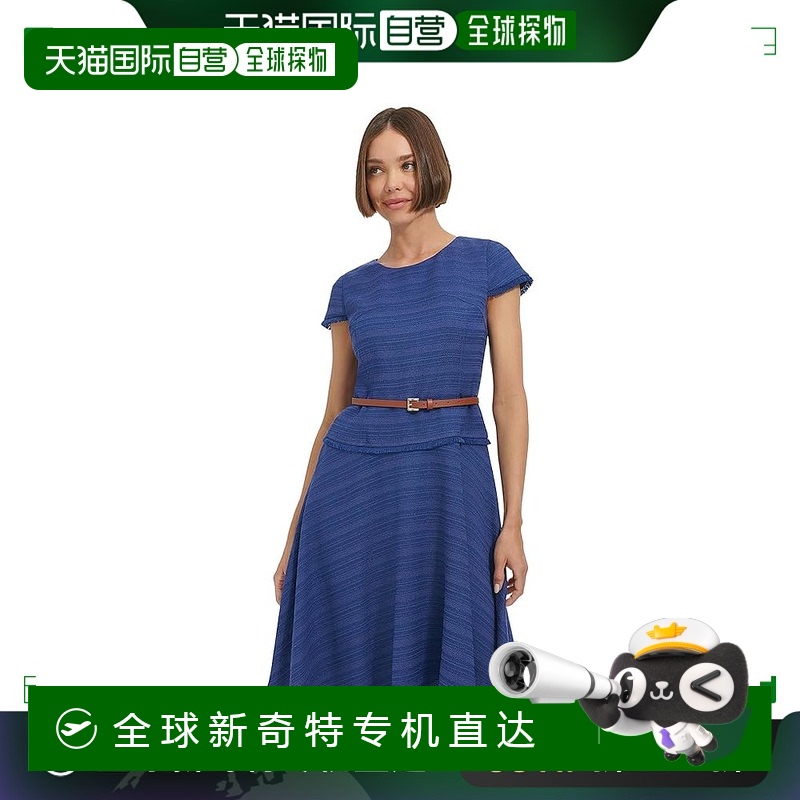 香港直邮潮奢 Tommy Hilfiger 汤米 希尔费格 女士 修身宽摆连衣