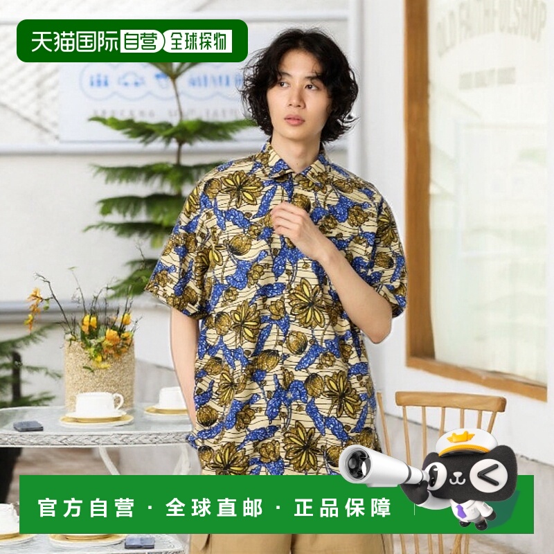 1h可退 日本直邮RODEO CROWNS WIDE BOWL 男士印花开襟棉质衬衫 4