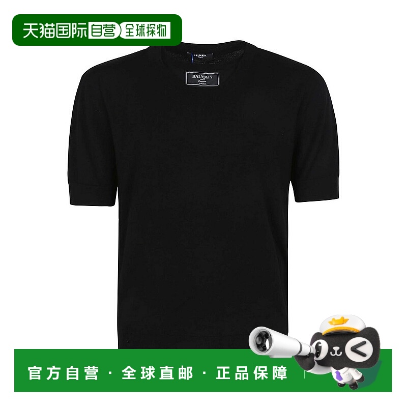 1h可退 香港直邮BALMAIN 男士T恤 EH1AL027KH920PA SS2025 黑色