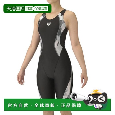 日本直邮ARENA 女士健身一体式泳衣水裤 AS5FWF14L BKGY 泳衣