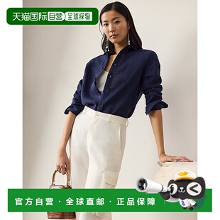 自营欧洲直邮RalphLauren拉夫劳伦 Adrien 宽松亚麻衬衫