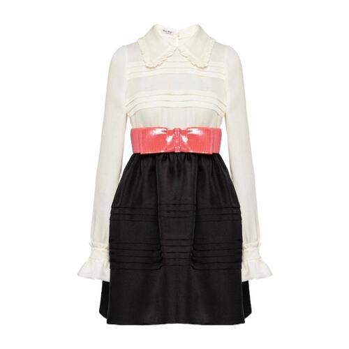 MIU MIU 女士半身裙 MF432651HF0964 SS2022 黑色 长袖连衣裙