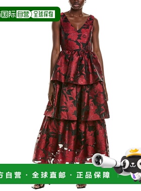 自营 Julia Jordan雅典娜马克西连衣裙-黑色 美国奥莱直发长裙