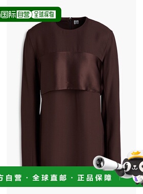 1h可退 香港直邮潮奢 toteme 女士 缎面拼块绉纱上衣 241WRT1003F