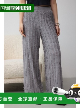 日本直邮AZUL BY MOUSSY 女士透视流苏针织裤 250HAM71074G休闲裤