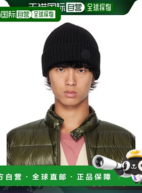 香港直邮Moncler 盟可睐 男士 黑色毛线帽 J20913B00030A9538
