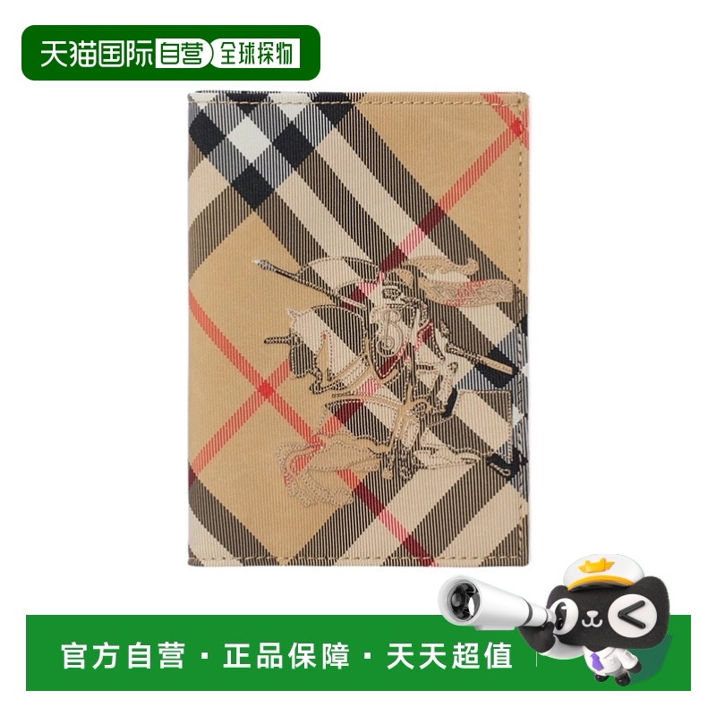 香港直邮Burberry 徽标格纹护照夹 80915331新款博柏利