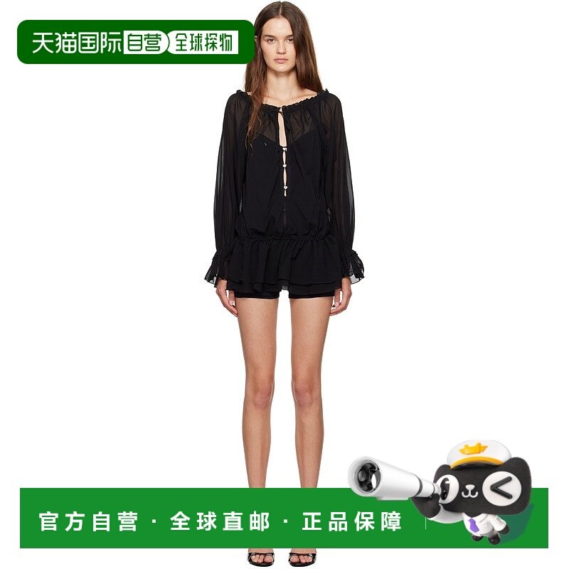 1h可退 香港直邮潮奢 Poster Girl 女士 黑色露肩连衣裙 AW25RTWD