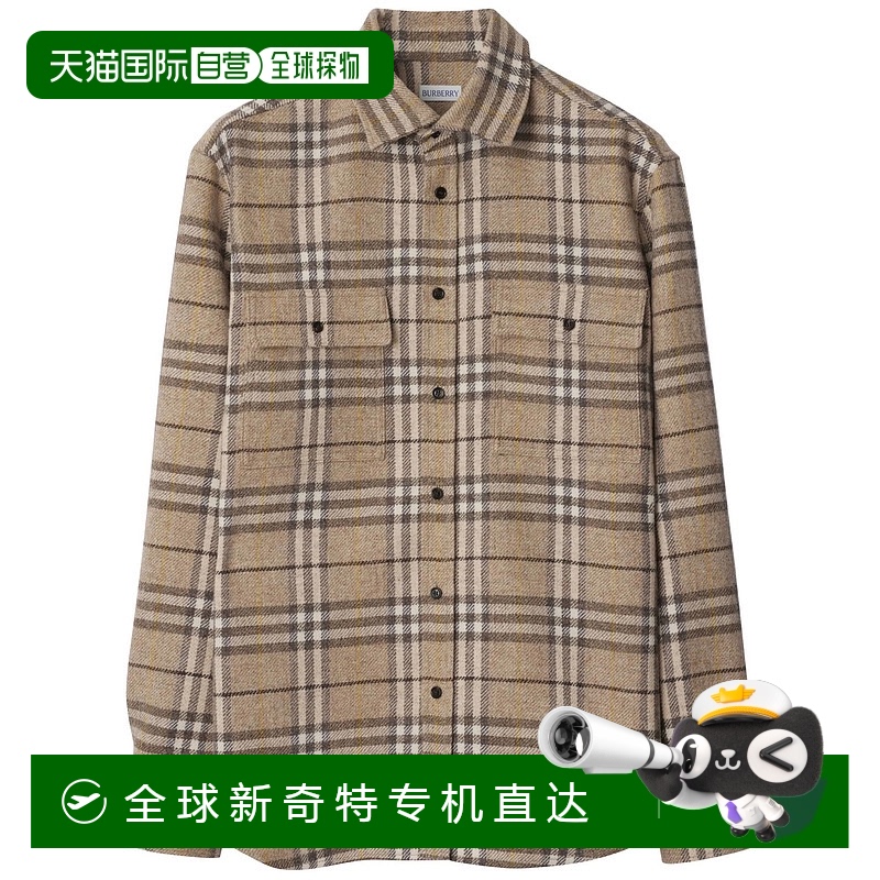 1h可退 香港直邮BURBERRY 男士衬衫 8101682X SS2025 粉红色 Burb