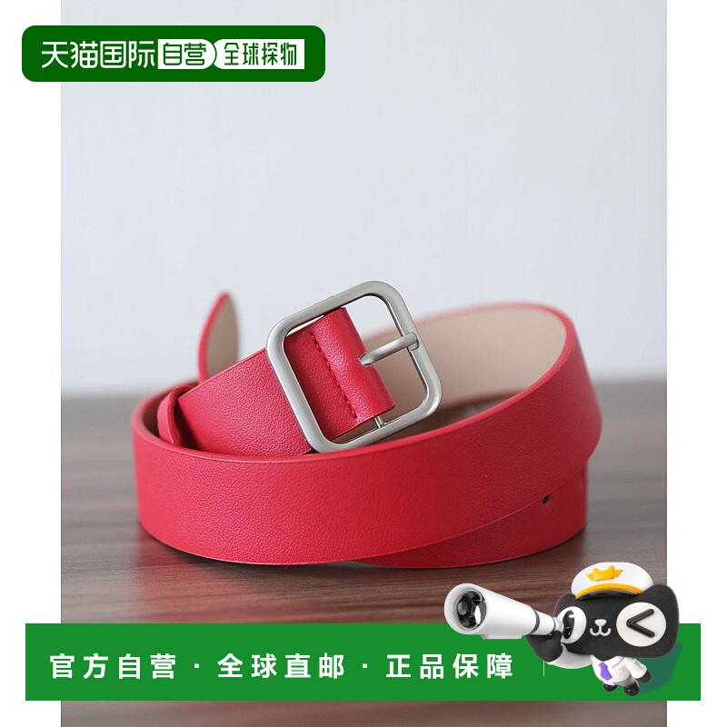 日本直邮florge 男女通用方形扣宽皮革风格腰带 FL8218EW009594