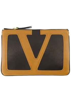 VALENTINO 男士手拿包 YP0AR2PTJRFA AW2025 橙色 拉链手拿包