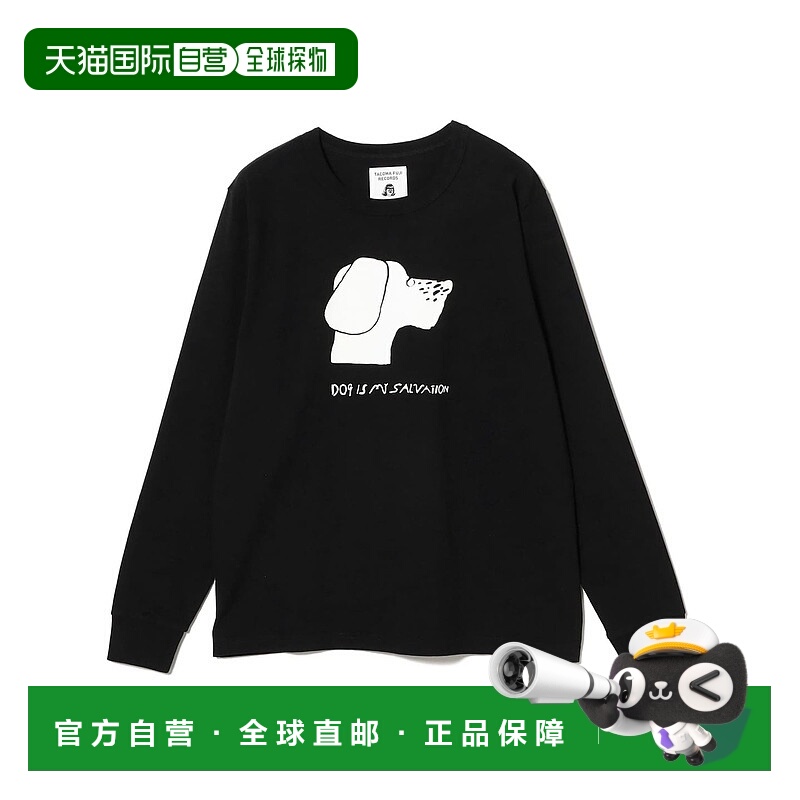 1h可退 日本直邮TACOMA FUJI RECORDS 男装 长袖印花T恤 黑白艺术