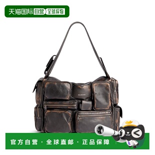 欧洲直邮BALENCIAGA(2025 年新品)男士 Superbusy 大号棕色仿旧