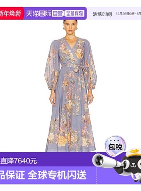 1h可退 香港直邮ZIMMERMANN 女士 Tallow 裹式中长连衣裙 1179DRS