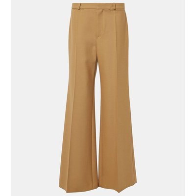 潮奢 Chloe 蔻依 女士 de poudre 羊毛粒纹喇叭长裤 000767