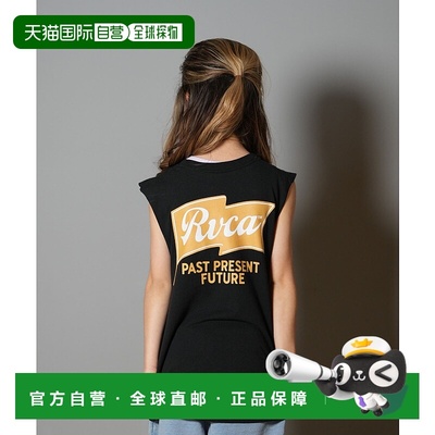 1h可退 日本直邮RVCA 男童/女童 棉质Tank Top 胸背印花 BF04E-25