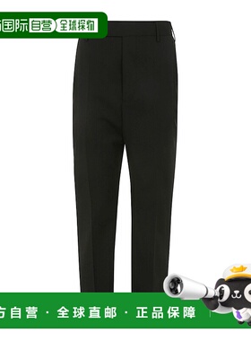 香港直邮Rick Owens 腰带绊烫缝羊毛直筒裤休闲裤 RP01D2305WL