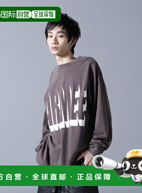 1h可退 日本直邮DANKE SCHON 男女同款 立体ARMEE印花宽松长袖T恤