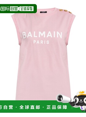 香港直邮BALMAIN 女士背心吊带 CF1ED001BB02OHV AW2025 粉红色