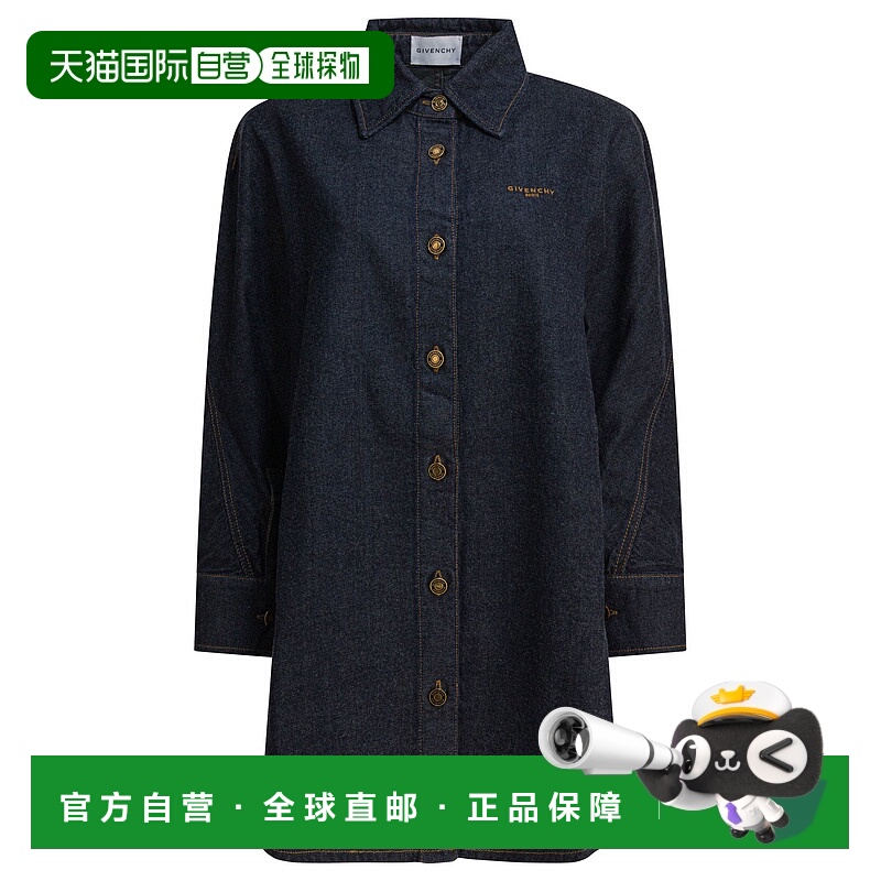 1h可退 香港直邮GIVENCHY 女士衬衫 BW61F1516P401 AW2025 蓝色 D