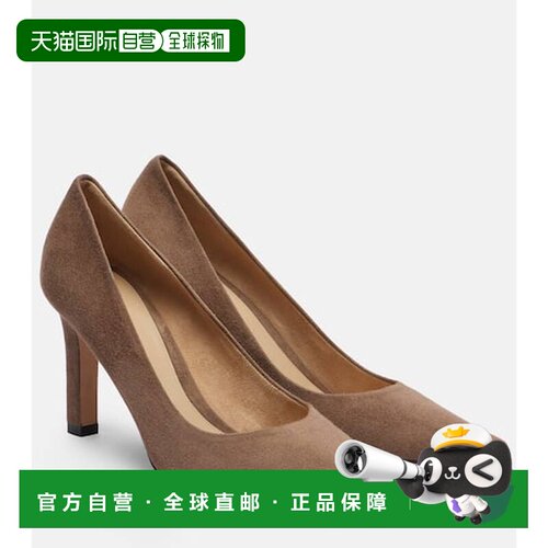 1h可退 香港直邮The Row 女士 Carla 80 绒面革浅口鞋 brown棕色