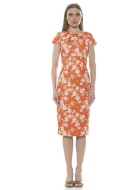 alexia admor【美国奥莱】直发 Janine 中长连衣裙红色