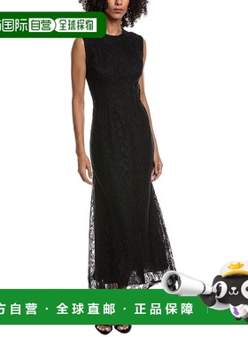 自营Lela Rose Tulip Lace Midi Dress - black 美国奥莱直发