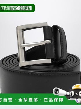 1h可退 香港直邮潮奢 Prada 普拉达 女士 黑色皮带腰带 1CC537ASK