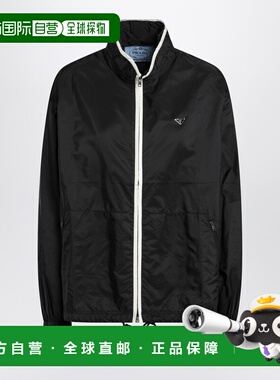 1h可退 香港直邮Prada 普拉达 女士 BLACK/VANILLA RENYLON 拉链