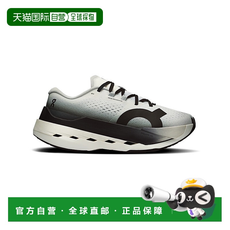 自营欧洲直邮ON昂跑 Cloudboom女士白色/黑色聚酯纤维缓震公路跑