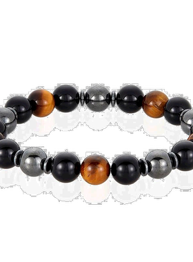 自营 Crucible Los Angeles 10mm Bead Stretch Bracelet Featuri