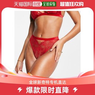 香港直邮潮奢 brazilian 女士Viv ASOS 设计蕾丝网纱高腰天鹅绒裁