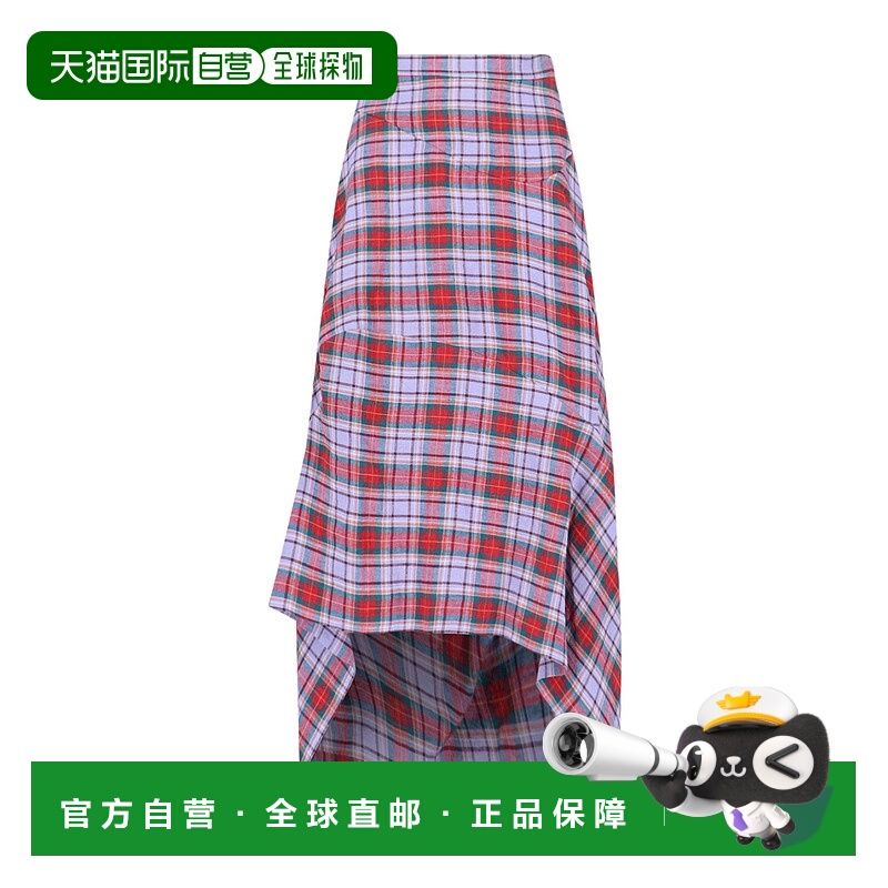 1h可退 香港直邮Vivienne Westwood 格纹半身裙 1K01002UW01C6