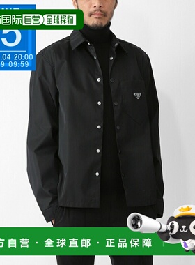 日本直邮Prada 男士黑色尼龙夹克 衬衫式夹克 sc514 1wq8 f0002