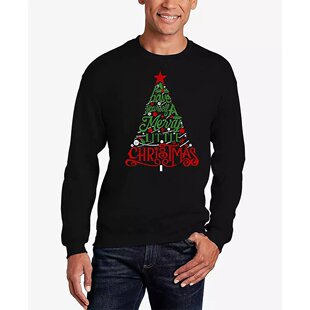 男士 Art 圣诞快乐文字艺术圆领卫衣 Pop 美国直邮LA