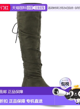 自营 Journee Collection女式Mirinda Tru舒适泡棉弹力及膝长靴-