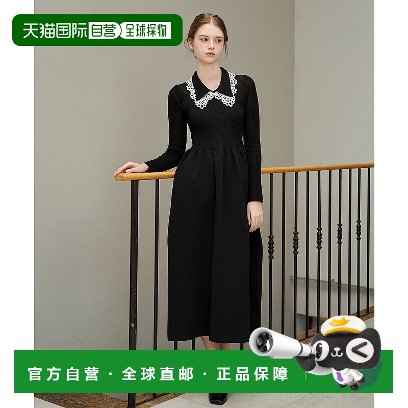 1h可退 日本直邮cle blatt 女装 镂空蕾丝领针织连衣裙 可拆卸2WA