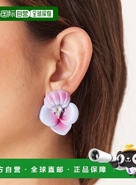 1h可退 香港直邮潮奢 ASOS 女士 centre 花朵设计人造水晶紫色色