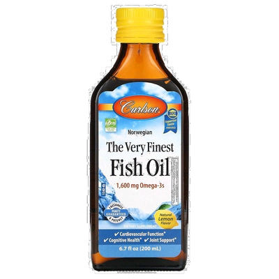 香港直发carlson labs鱼油柠檬味关节帮助200ml成年人混合胶囊
