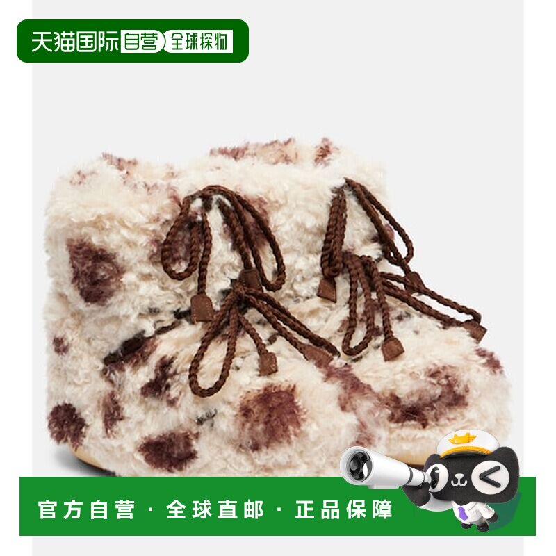 香港直邮moonboot月亮靴Icon cow-print女士雪地靴【付后1h可退】
