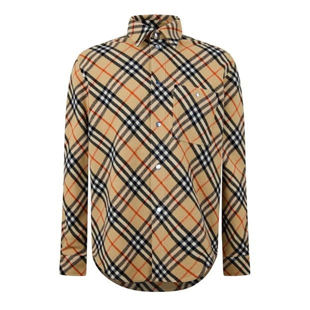 Burberry 巴宝莉 男士 格纹衬衫式服装 brown棕色 舒适时尚