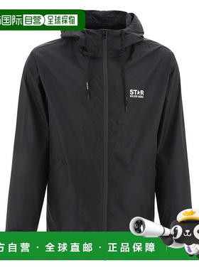 1h可退 香港直邮GOLDEN GOOSE 男士 黑色连帽夹克 GMP01032P00059