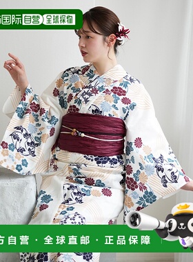1h可退 日本直邮utatane 女士浴衣三件套（含浴衣、腰带、木屐）